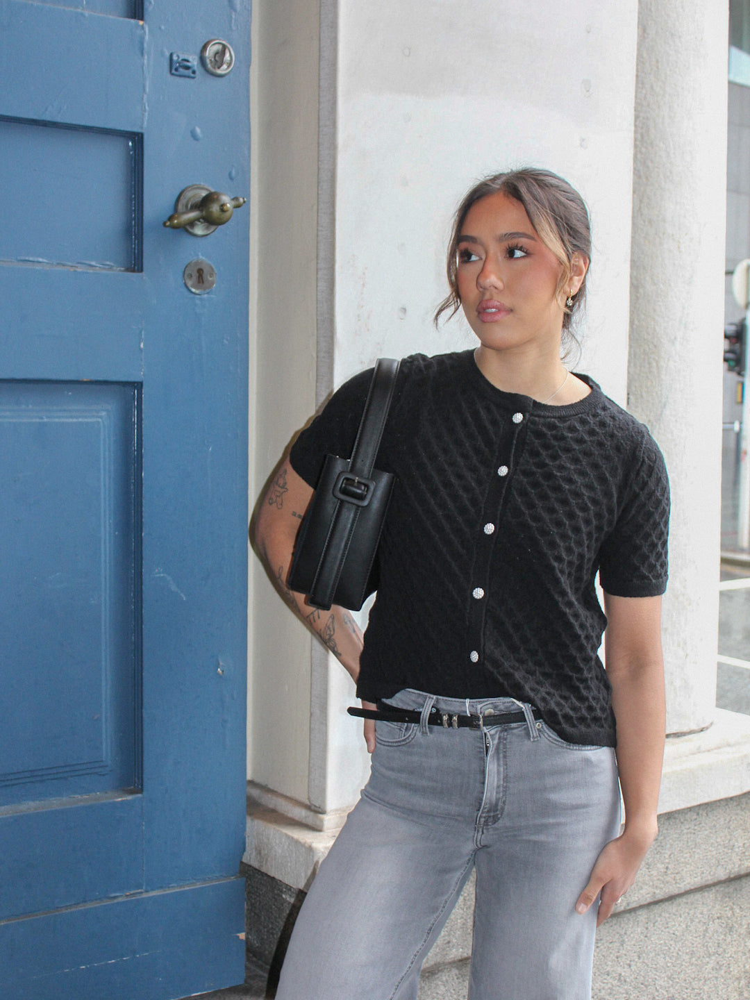 ONLSOFIA S/S Cardigan - Sort